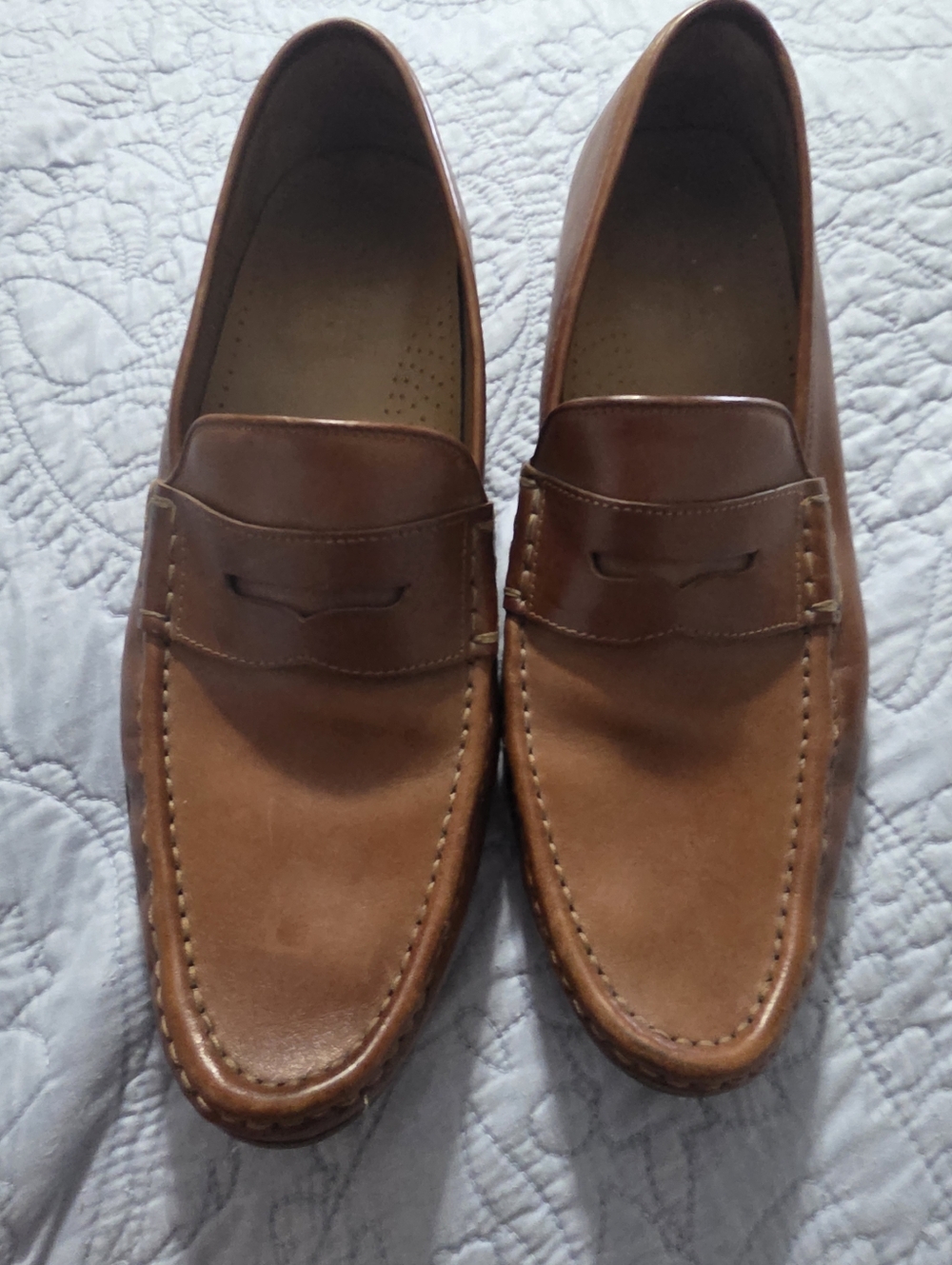 Cole Haan Shoe Grand OS Pinch Penny Loafer Brown Leather Men's 10.5 Slip On